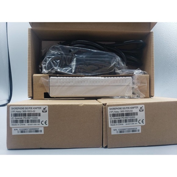 NEW lot of 4 Shorephone GIG POE adapters white 300-1023-02 PD-6571G300